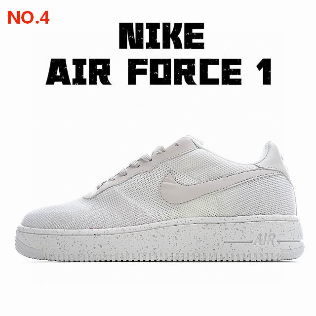 Nike Air Force 1 Flyknit Shoes Unisex White Grey ;